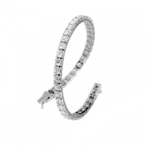 Bracciale Tennis in oro bianco e diamanti - BR37543