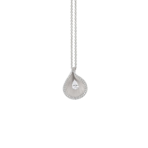 Collana Pendente Serie Premiere in Oro White Ice 18Kt con Diamanti