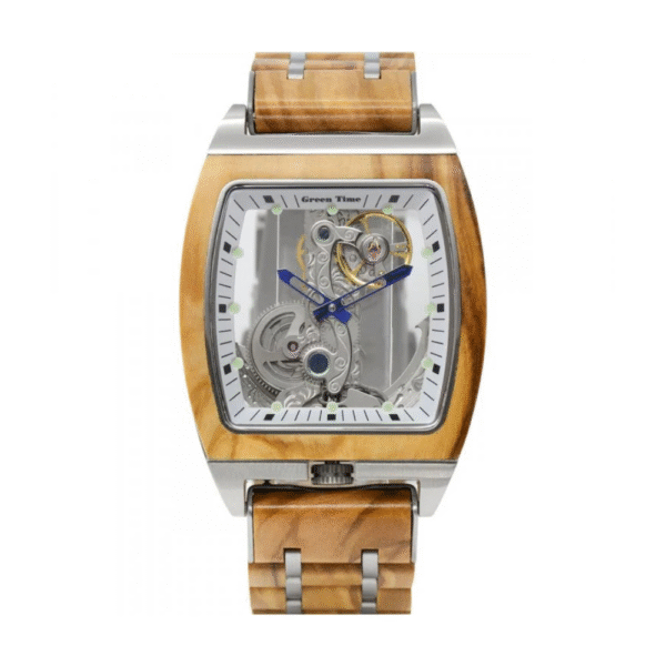 GREEN TIME OROLOGIO AUTOMATIC 44X39MM AUTOMATICO ACCIAIO LEGNO ZW169B