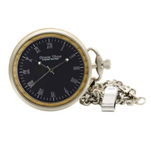 Orologio Tasca Legno Barrique Lancetta Secondi Cavatappi Solo Tempo Green Time ZW152A
