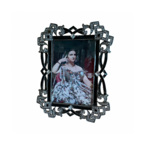 Portafoto cornice rettangolare nera con cristalli Royal Family