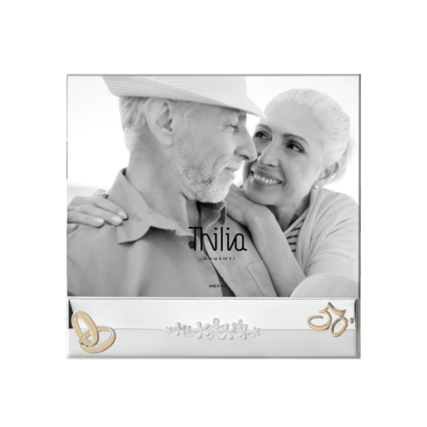 Thilia cornice argentata anniversario 50° cod. 452907